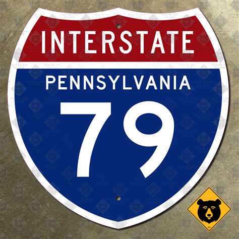 Pennsylvania Interstate 79 highway marker sign - Signs by Jake