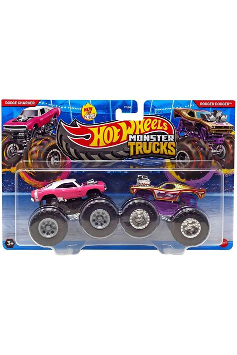 HOT WHEELS Monster Trucks 1 64 Güçlü İkili Arabalar DODGE CHARGER RODGER DODGER FYJ64 JCC79
