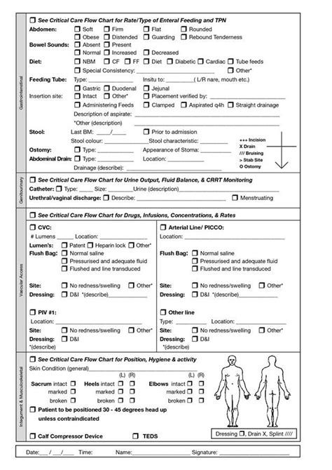 Daily Nursing Assessment Sheet