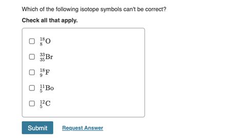 Solved Which Of The Following Isotope Symbols Can T Be Chegg