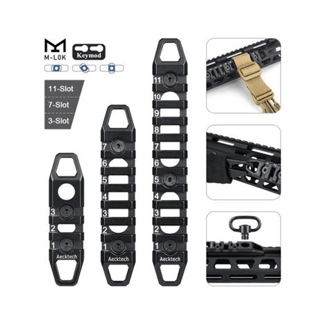 RAIL SET METÁLICO M LOK KEYMOD 3 7 11 MLQ TACTIC AIRSOFT