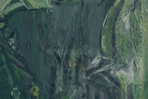 Hand Drawn Oil Painting. Green Abstract Background. Oil Painting on Canvas Stock Illustration ...