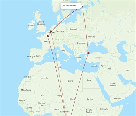 All Flight Routes From Helsinki To Kinshasa Hel To Fih Flight Routes