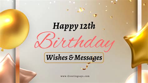 Happy 12th Birthday Wishes And Messages Greeting Says