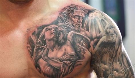 Med Tech. Запись со стены. | Chest tattoo men, Chest tattoo angel, Shoulder arm tattoos