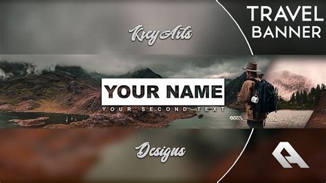 🏖TRAVEL BANNER Design in Photoshop | YouTube Banner Template #3 - YouTube