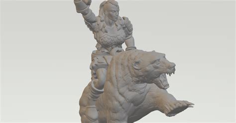 Female Goliath Barbarian On Polar Bear By Dm Wildbill Download Free