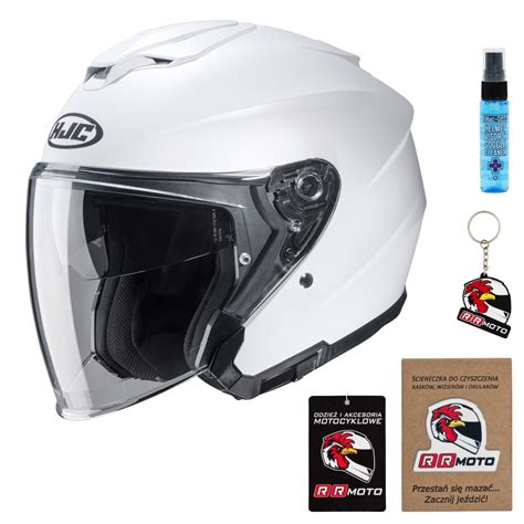 Kask otwarty HJC I30 SEMI FLAT PEARL WHITE biały mat RRmoto pl