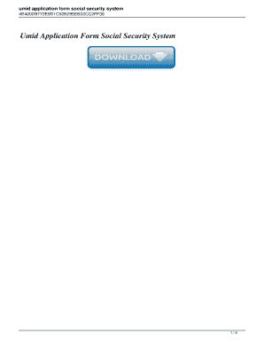 Fillable Online Umid Application Form Social Security System. Umid ...