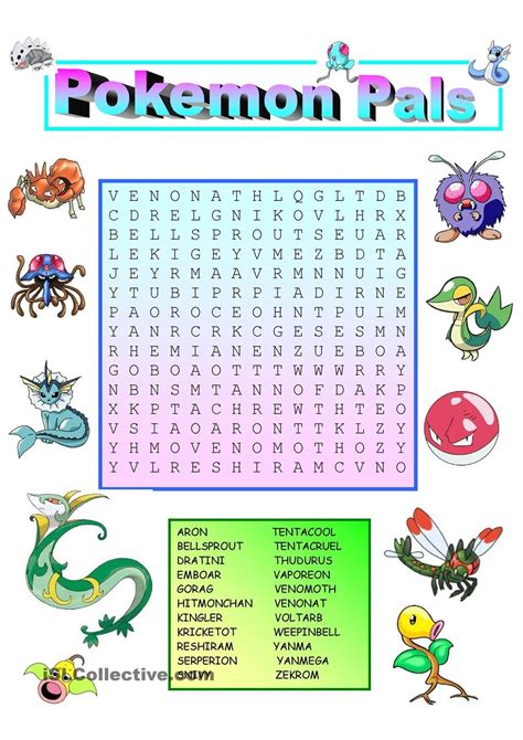 Pokemon Worksheets