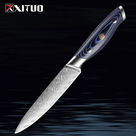 Xituo Damascus Utility Knife Inch Professional Super Damascus Steel