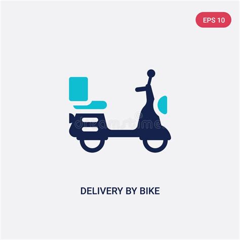 Two Color Delivery By Bike Vector Icon From Delivery And Logistics