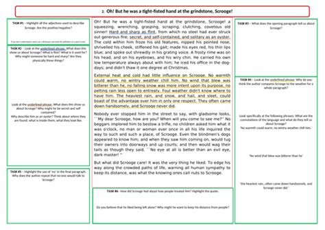 A Christmas Carol Stave 1 Guided Annotation Teaching Resources