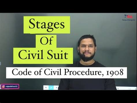 Stages Of Civil Suit Under Cpc Civil Cases Code Of Civil