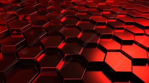 Red Hexagon Pattern Wallpaper