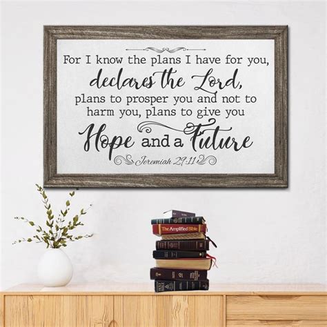 For I Know The Plans I Have For You Jeremiah 2911 Wall Art Canvas