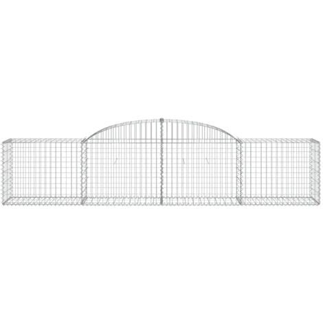 Paniers à gabions arqués 7 pcs 300x50x60 80 cm fer galvanisé panier