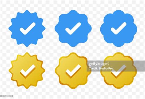 Blue And Golden Check Mark Icon Bluegold Tick Logo Verified Checkmark ...