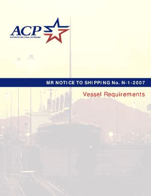 Fillable Online Vessel Requirements Panama Canal Fax Email Print