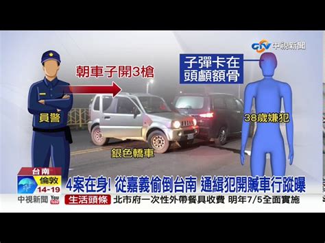 通緝犯撞警車 警包抄開3槍 1彈卡嫌額頭│中視新聞 20200822