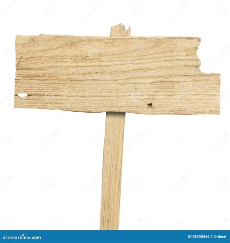 Wooden Sign Isolated On White Wood Old Planks Sign Stock Photo