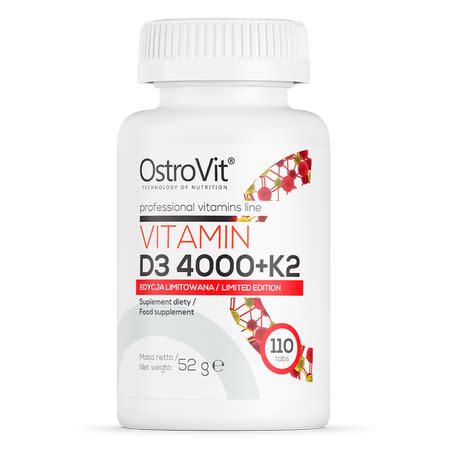 OstroVit Vitamine D3 4000 K2 110 comprimés 31g HEIM