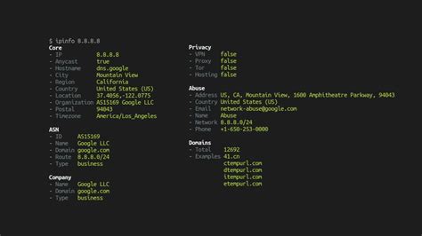 Get Detailed Information Of An Ip