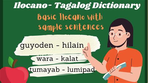 Basic Tagalog Ilocano Dictionary Ilocano Tutorials Youtube