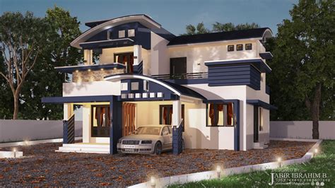 1700 Sq Ft 3BHK Contemporary Style Beautiful Two Floor House And Plan