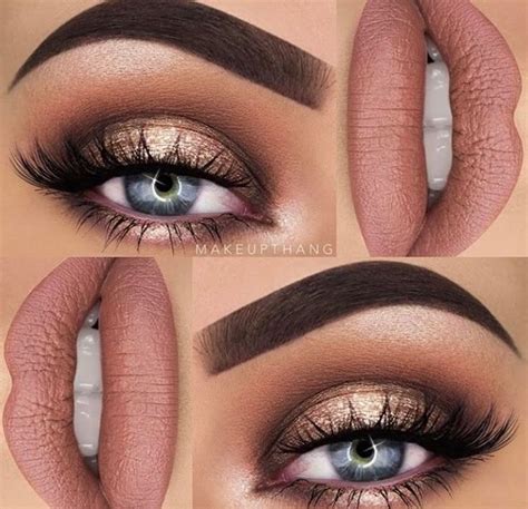 Neutral Gold Halo Eye With Nude Lip Oog Make Up Oogmake Up Make Up