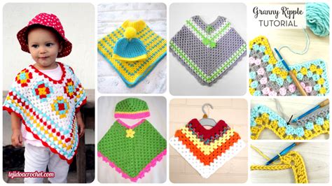 Hermoso Poncho Para NiÑos Tejidos Curso Tutorial Gratis Tejido A Crochet