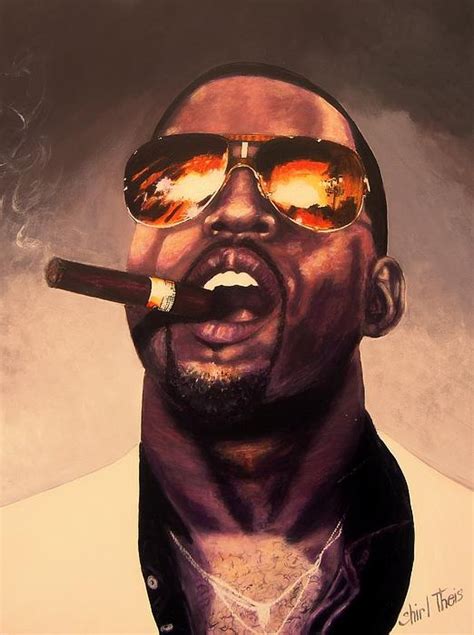 Original Painting Of Kanye West By Shirl Theis At Shirltheisartstudio