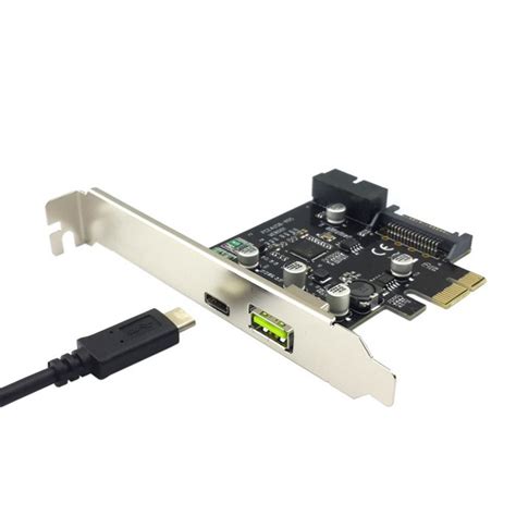 Купить PCI-e 1 x express для usb 3.1 типа c usb-c & двойной порт usb 3. ...