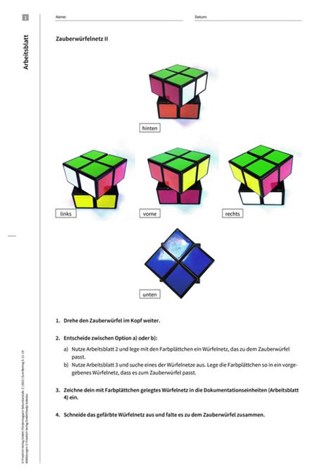 Zauberw Rfelnetze Kopfgeometrie Mit Dem Halbverdrehten Zauberw Rfel