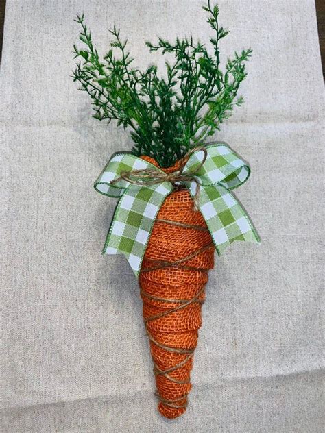 Burlap Carrots Rustic Burlap Carrots Primitive Carrots Easter Decor