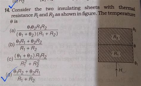 [ANSWERED] 14 Consider the two insulating sheets with thermal - Kunduz