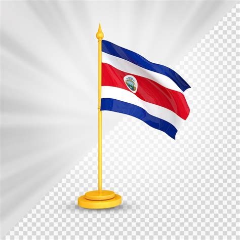 Premium PSD Costa Rica Flag 3d Render