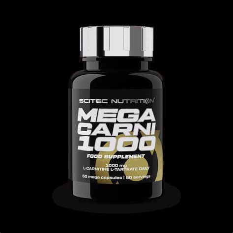 L карнитин Scitec Nutrition MEGA CARNI 1000 мг 60 кап купить в