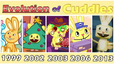 Evolution Of Cuddles From Happy Tree Friends Youtube