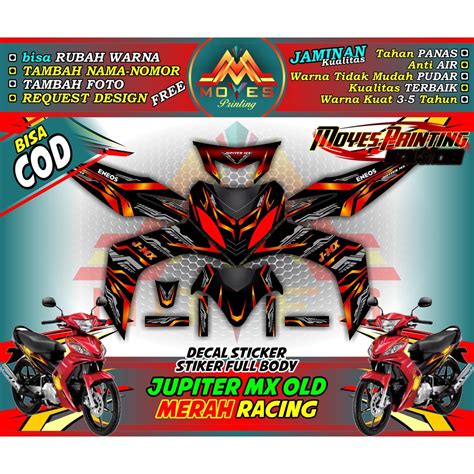 Jual Cod Decal Mx Old Full Body Racing Decal Full Body Motor Mx Old