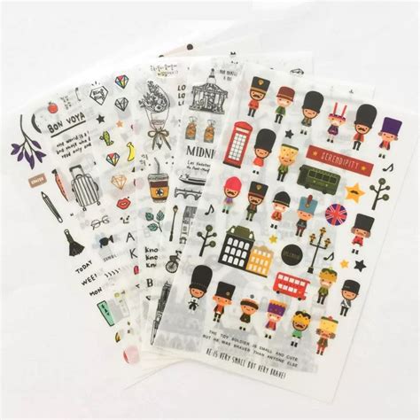 London Paris Travel Journal Stickers Set Diary Scrapbook - Etsy