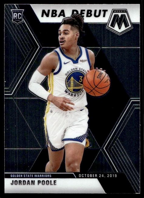 2019 20 Panini Mosaic Jordan Poole Rookie G45 Golden State Warriors