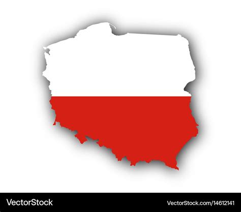 Map and flag of poland Royalty Free Vector Image