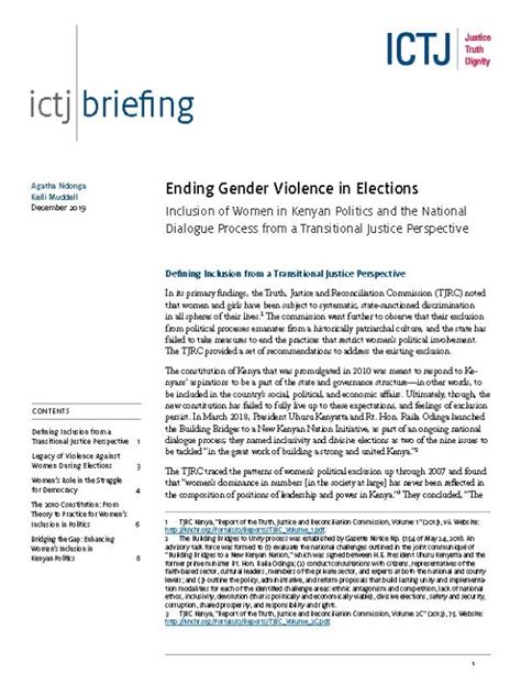 Ending Gender Violence In Elections Inclusion Of Women In Kenyan