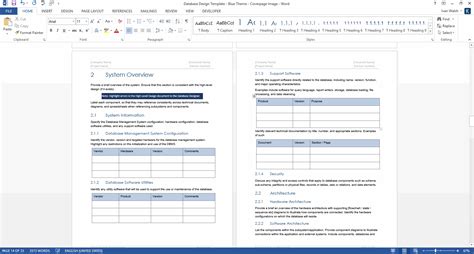 Database Design Document Template – Software Development Templates, Forms & Checklists