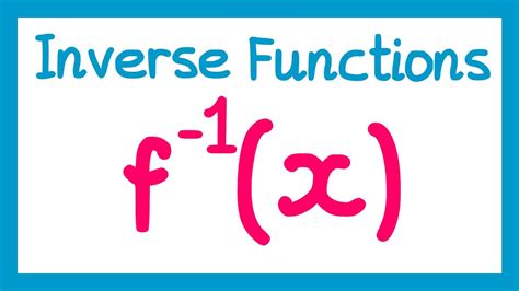 Inverse Functions Gcse Higher Maths Youtube