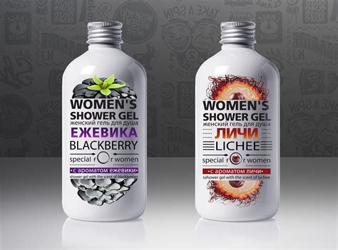 Shower gel. Женский гель для душа on Behance