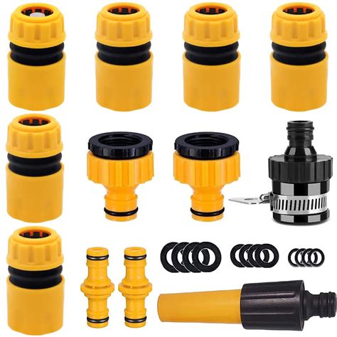 Hasthip® 12pcs Hose Pipe Connectors With Garden Hose Nozzle For Tap And Garden Hose 5 Hose Quick