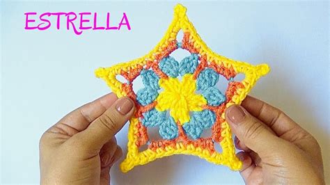 Estrella Tejida A Crochet Aplique Para Decorar YouTube