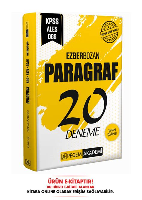 Ezberbozan Kpss Ales Dgs Paragraf Deneme E Kitap